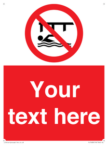 Custom Do not swim in the vicinity of piers